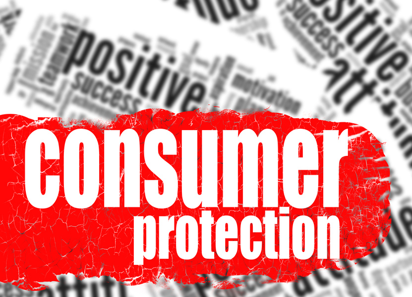 the word consumer protection written in red on a white background. Food Safety & Hygiene is an important aspect of consumer protection.