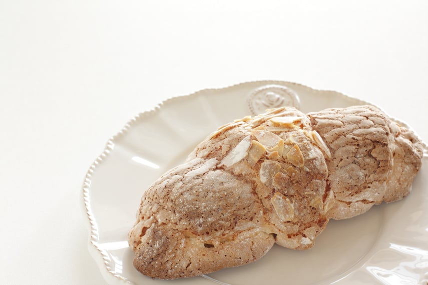 French bread, sugar and almond crossant